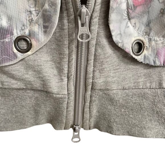 TOUGH Jeansmith Y2K Nylon Overlay Jacket Womens XS Full Zip Hidden Hood Rare - Picture 11 of 16